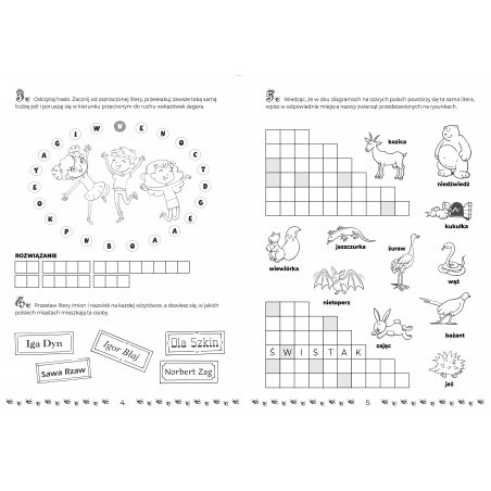 Pakiet książeczek łamigłówki krzyżówki dla dzieci zadania 8-12 lat 3 szt