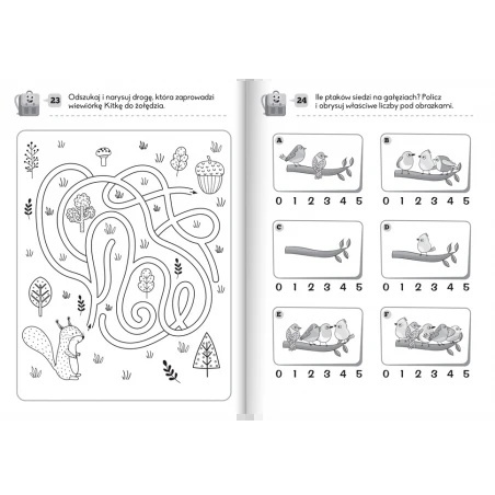 Pakiet książeczek łamigłówki zadania dla 6 latka 4 sztuki dla dzieci