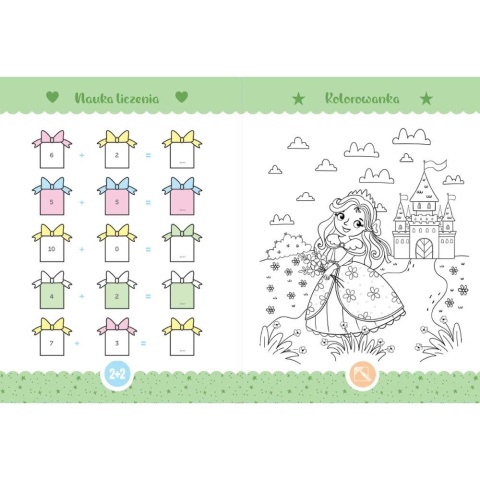 Piękne królewny Aktywizująca książeczka z zadaniami dla dziewczynek 4-6 lat