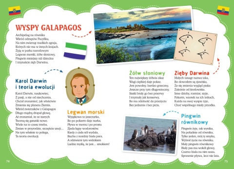 Poznaję świat Wiersze o państwach książeczka edukacyjna dla dzieci 96 stron