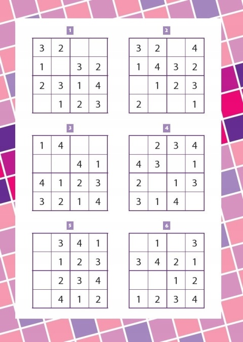 Sudoku dla dzieci 4-6 lat książka logiczna łamigłówki zadania