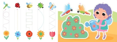 Szlaczki Zabawy grafomotoryczne Książeczka edukacyjna dla dzieci Aksjomat