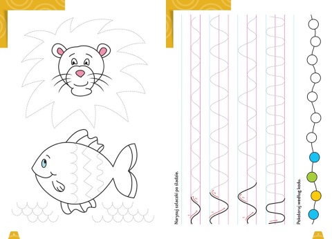 Szlaczki i literki - zeszyt edukacyjny nauka pisania liter dzieci GREG + Zestaw