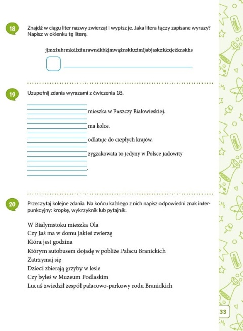 Uczymy i bawimy się z Lucusiem klasa 3 ćwiczenia edukacyjne dla dzieci 8+