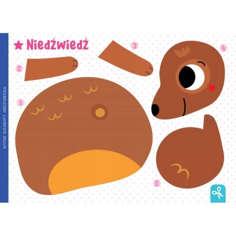 Wycinam naklejam rysuję W lesie Wycinanki edukacyjne 4-6 lat Aksjomat