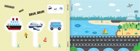 Wycinanki przedszkolaka Pojazdy w mieście Aksjomat 4-6lat Zabawa w teatrzyk