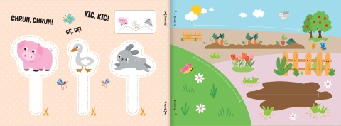 Wycinanki przedszkolaka Zwierzęta na wsi Zabawa w teatrzyk Aksjomat 4-6 lat