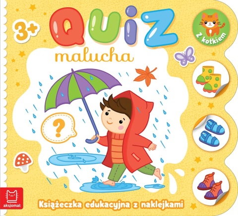 Zestaw Quiz Malucha 3 sztuki książeczka z naklejkami 3+ Piesek Kotek Kaczka