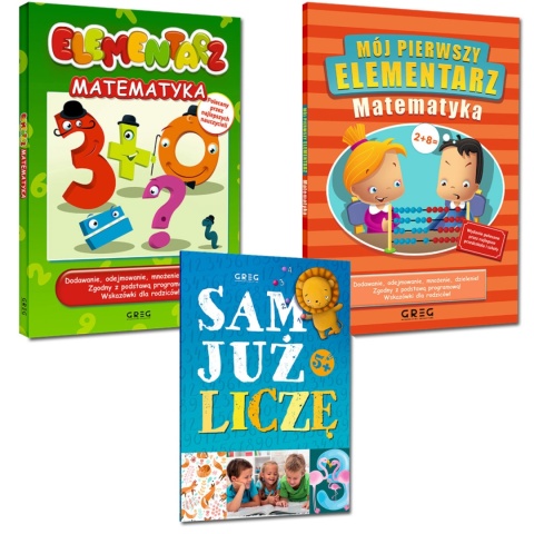 Zestaw książek do nauki matematyki dla dzieci Elementarz Matematyka Greg