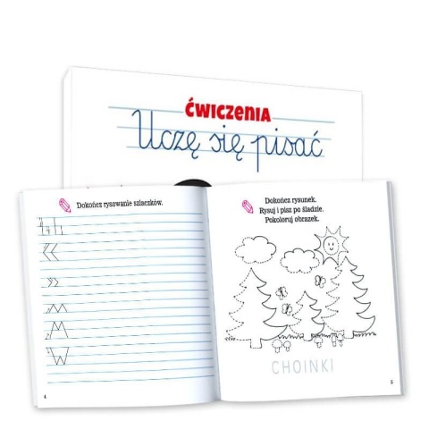 Ćwiczenia do nauki pisania dla dzieci Uczę się pisać naklejki Martel