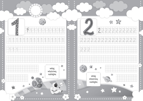 Cyferki to proste dla dzieci książeczka edukacyjna z naklejkami