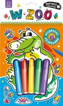 Dotykaj i koloruj W zoo welurkowa kolorowanka książka dla dzieci 4 lat