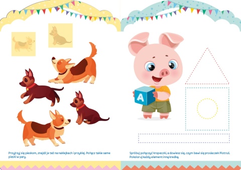 Elementarz 3 latka dla dzieci książeczka edukacyjna z naklejkami