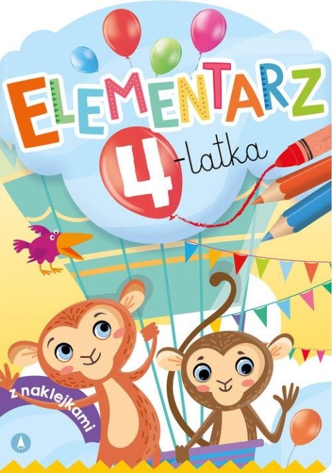 Elementarz 4 latka dla dzieci książeczka edukacyjna z naklejkami