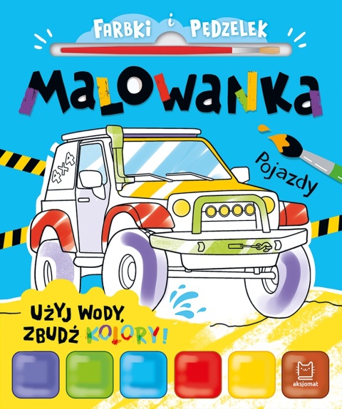 Farbki i pędzelek Pojazdy malowanka wodna książka dla dzieci i zabawy