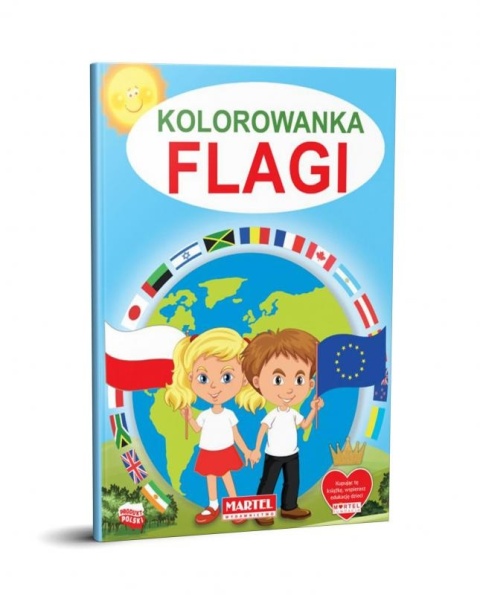Flagi świata kolorowanka edukacyjna dzieci Malowanka Książka A4 32 strony