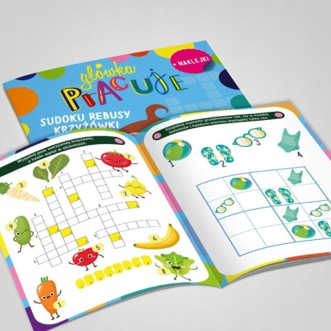 Główka pracuje sudoku rebusy krzyżówki zadania logiczne Martel