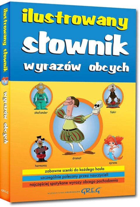 Ilustrowany słownik wyrazów obcych dla dzieci książka edukacyjna Greg