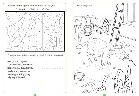 Kaligrafia cyferki dla dzieci książeczka edukacyjna z naklejkami