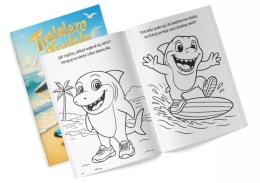 Kolorowanka Tralalero Tralala rekin buty naklejki Martel Malowanka