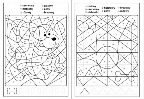 Kolorowanka łamigłówki dla dzieci książeczka A4 32 strony szlaczki