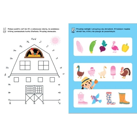 Książeczka edukacyjna łamigłówki naklejki 3D wypukłe zadania dla dzieci