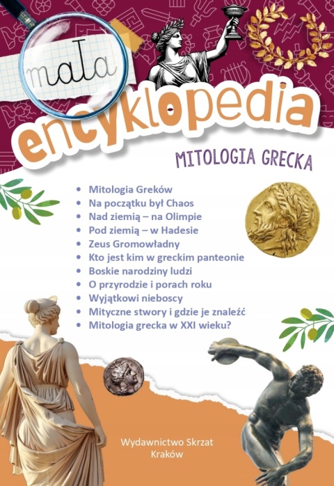 Mała encyklopedia Mitologia grecka książka edukacyjna fakty dla dzieci