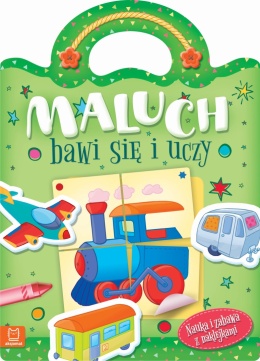 Maluch bawi się i uczy książeczka z naklejkami dla dzieci Aksjomat