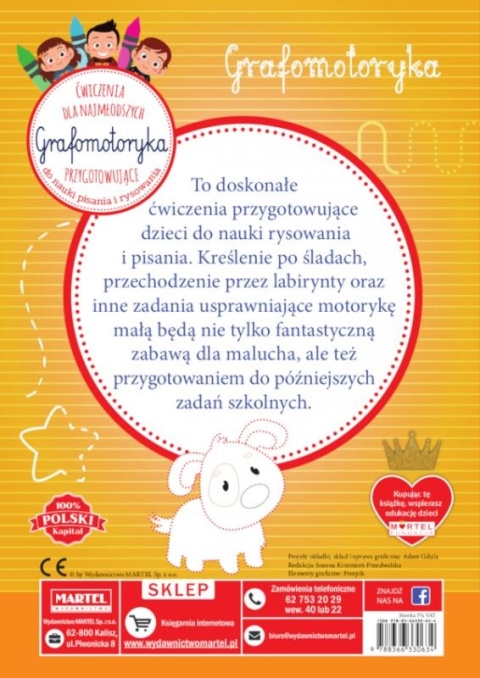 Nauka pisania grafomotoryka szlaczki labirynty Adam Gdula Martel miękka