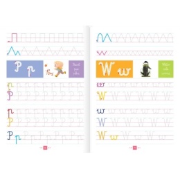 Nauka pisania kaligrafia litery szlaczki 6-7 lat Aksjomat miękka