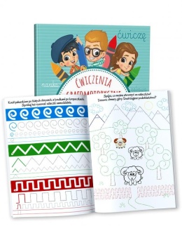 Nauka pisania szlaczki grafomotoryka dla najmłodszych Martel miękka 32s