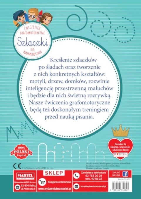 Nauka pisania szlaczki grafomotoryka dla najmłodszych Martel miękka 32s
