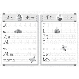 Nauka pisania szlaczki kaligrafia ładnie piszę litery Aksjomat miękka