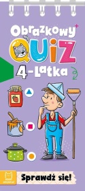 Obrazkowy quiz 4 latka Sprawdź się książka edukacyjna dla dzieci i zabawy
