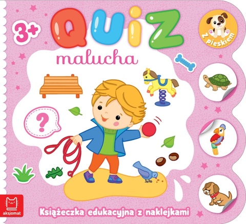 Quiz malucha z pieskiem książeczka edukacyjna naklejki 3+ Aksjomat