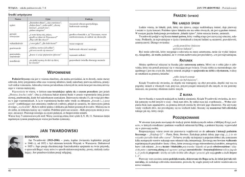 Ściąga język polski klasa 7-8 lektury wiersze streszczenia charakterystyki