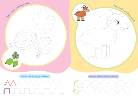 Szlaczki dla dzieci książeczka Mój elementarz nauka pisania Skrzat