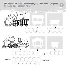 Zgadywanie doklejanie krzyżówki dla dzieci książeczka edukacyjna