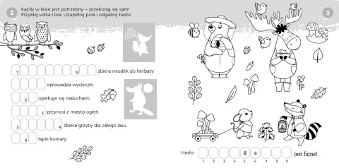 Zgadywanie doklejanie krzyżówki dla dzieci książeczka edukacyjna