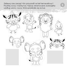 Zgadywanie doklejanie łamigłówki dla dzieci książeczka edukacyjna