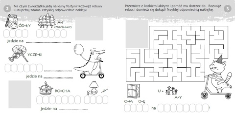 Zgadywanie doklejanie rebusy dla dzieci książeczka edukacyjna