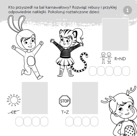 Zgadywanie doklejanie rebusy dla dzieci książeczka edukacyjna