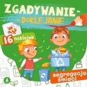 Zgadywanie doklejanie segregacja śmieci dla dzieci książeczka