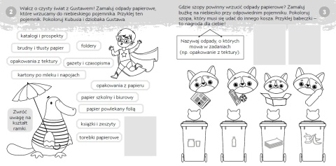 Zgadywanie doklejanie segregacja śmieci dla dzieci książeczka