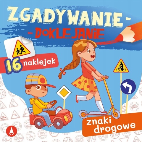 Zgadywanie doklejanie znaki drogowe dla dzieci książeczka edukacyjna
