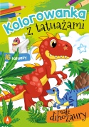 Kolorowanka z tatuażami Małe dinozaury 16 tatuaży dla dzieci 3+