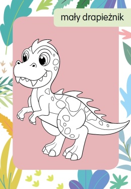 Kolorowanka z tatuażami Małe dinozaury 16 tatuaży dla dzieci 3+