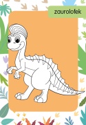 Kolorowanka z tatuażami Małe dinozaury 16 tatuaży dla dzieci 3+
