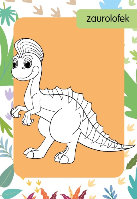 Kolorowanka z tatuażami Małe dinozaury 16 tatuaży dla dzieci 3+