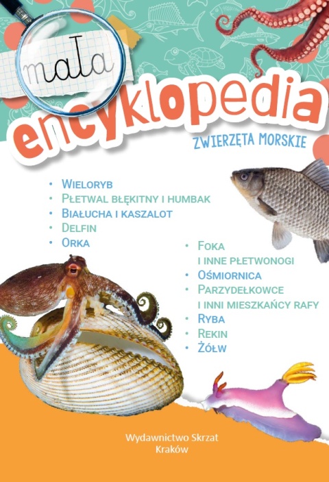 Mała encyklopedia Zwierzęta morskie książka edukacyjna fakty ciekawostki